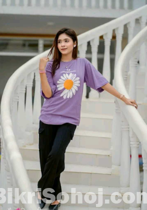 Drop Shoulder Ladies T-shirt